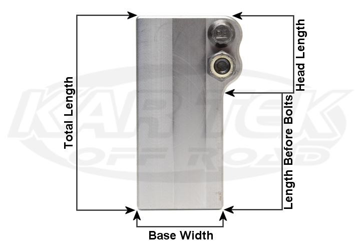 2 bolt square threaded pinch bungs for heim joints or rod ends dimensions