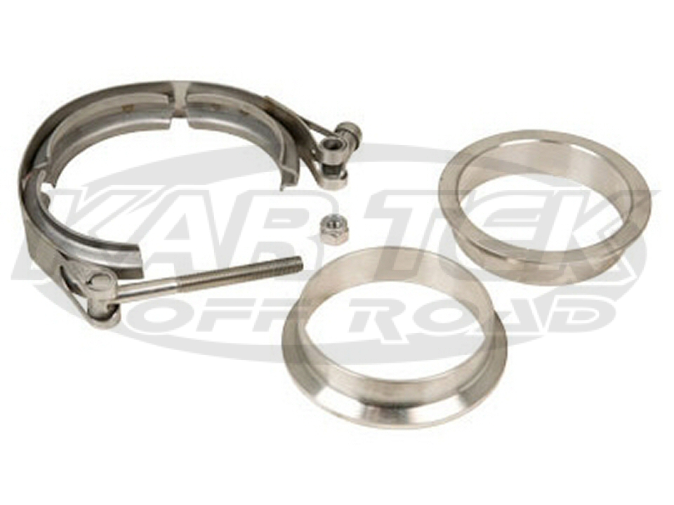 Clampco V-Band 2-1/2 Inside Dia. Replacement Stainless Steel Flange  Coupling Only For Exhaust Tube - Kartek Off-Road