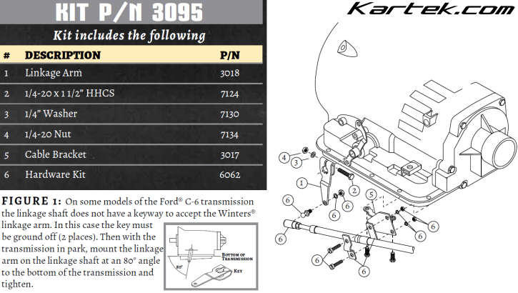 winters shifter transmission hardware kit instructions