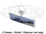 Axia Alloys 9" Wide Convex Panoramic Clear Anodized Billet Aluminum Clamp On Rear View Mirror