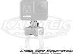 Axia Alloys Clear Anodized Billet Aluminum Clamp On GoPro Camera Mount Rotates 360 Degrees