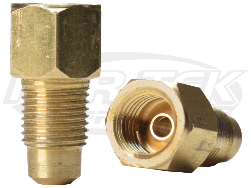 Brass Adapter Fitting 10mm-1.0 Male Metric Bubble Flare To 3/16 Inverted  Flare American Brake Line - Kartek Off-Road