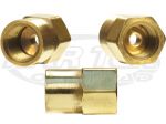 Brass 3/16" Inverted Flare American To 10mm 1.0 Bubble Flare Metric Thread Brake Line Female Coupler