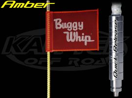 Buggy Whip 6 Foot Tall 8800 Lumens Amber LED Whip Antenna With Quick Release Base