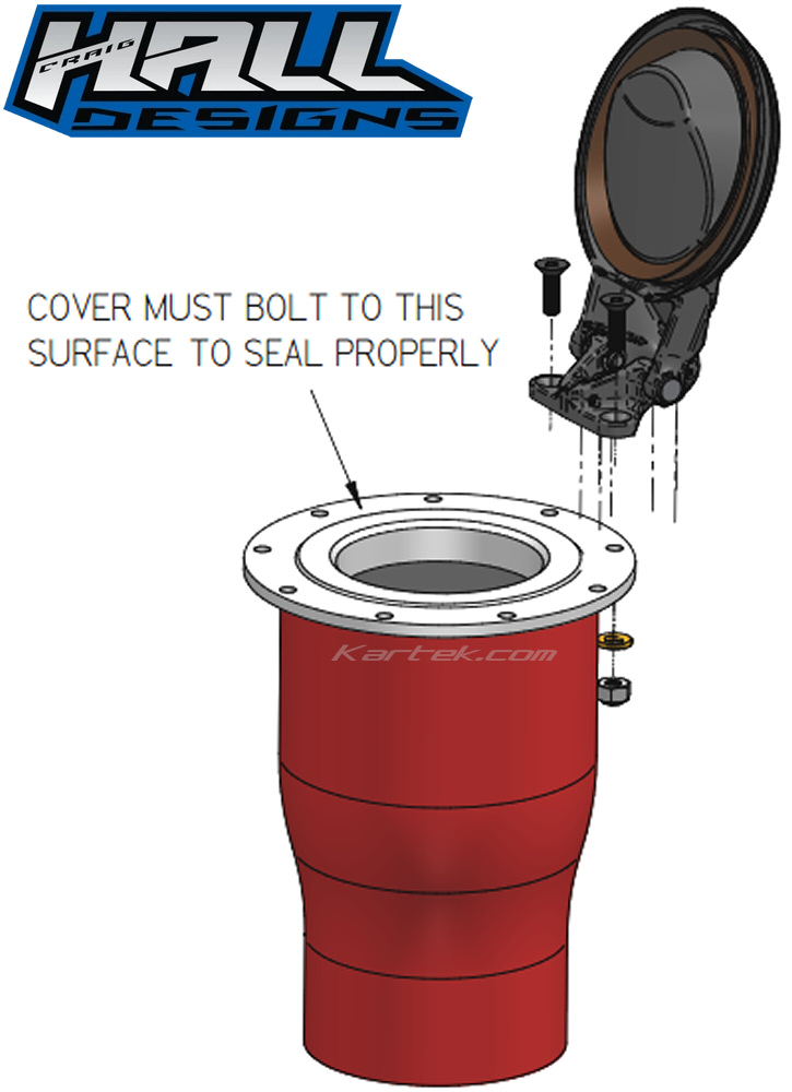 craig hall designs dust cover for 9 bolt fuelsafe or mtm inc redhead female single dry break receivers