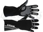 Crow Enterprizes 11804 Adult Small Black All-Star Two Layer Nomex Driving Gloves SFI 3.3/5