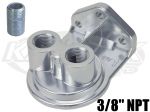Derale 13005 Remote Oil Filter Mount 3/8" NPT Ports Up For Fram HP1, K&N HP-3001, WIX 51515R
