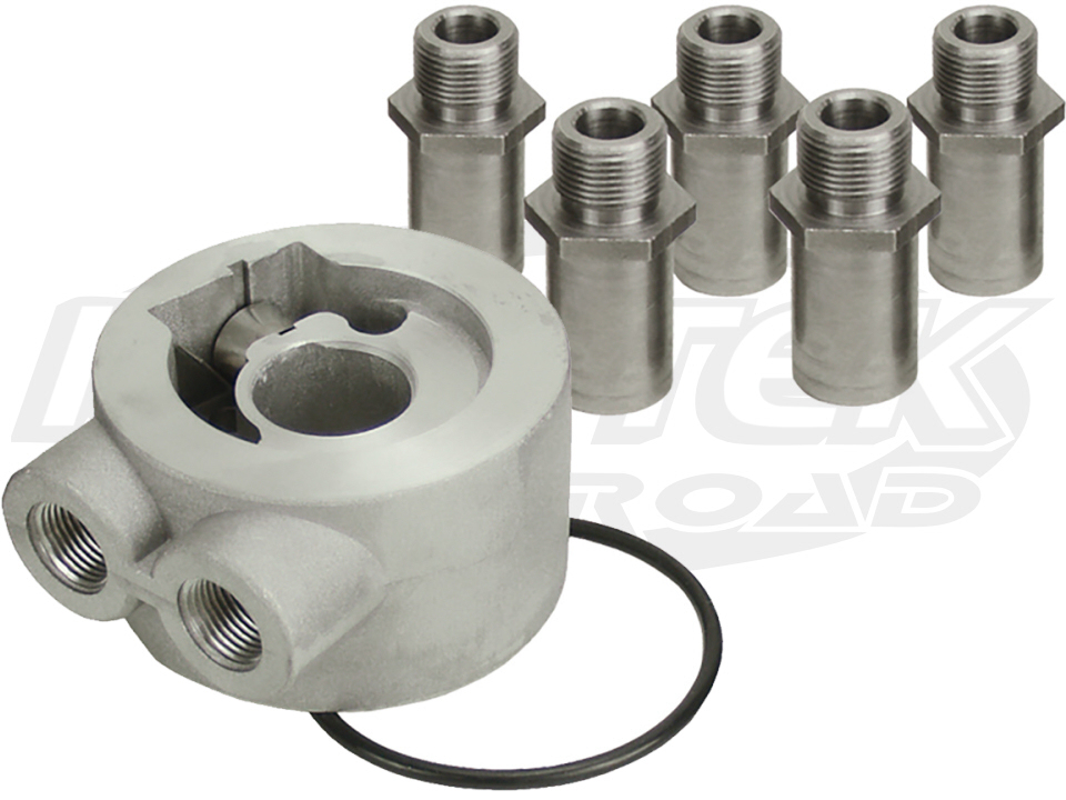 Derale 15702 Thermostat Remote Oil Cooler Sandwich Adapter Kit 3/8" NPT