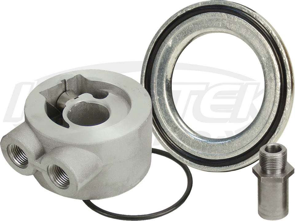 Derale 15731 Thermostat Remote Oil Cooler Sandwich Adapter Kit 3/8" NPT