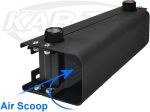 Derale 50100 Air Scoop Oil Cooler With Universal 10 Row Stacked Plate Cooler #10 ORB Inlet/Outlet