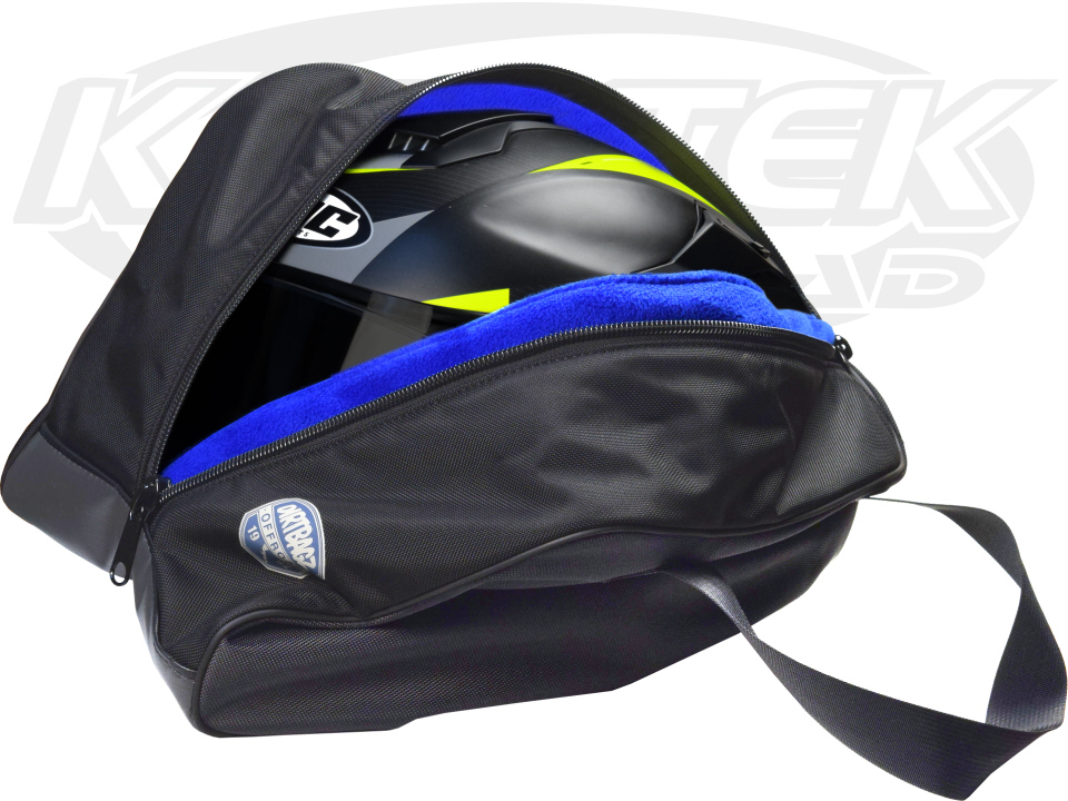 Dirt Bagz Black Canvas Soft Fleece Lined Interior Helmet Bag For