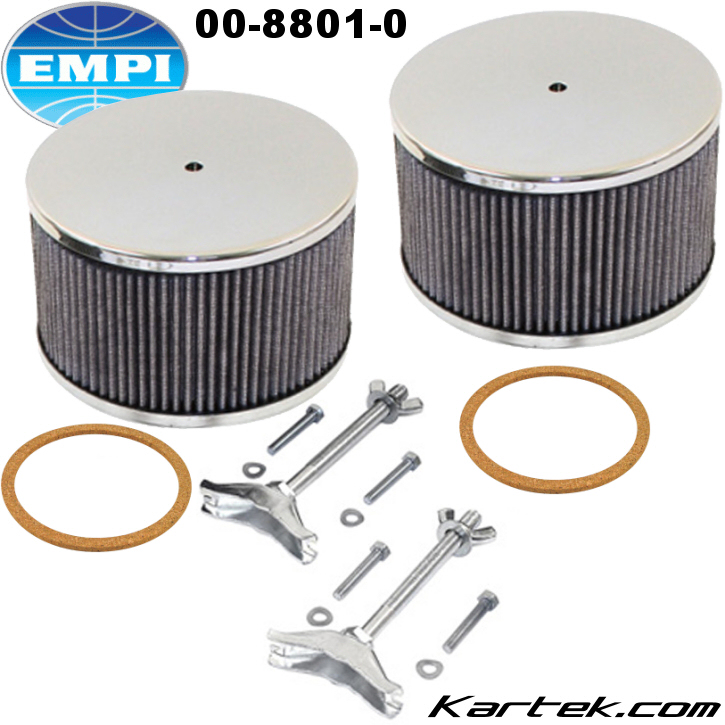 empi 00-8801-0 dual kadron carburetors air filters cleaners kit