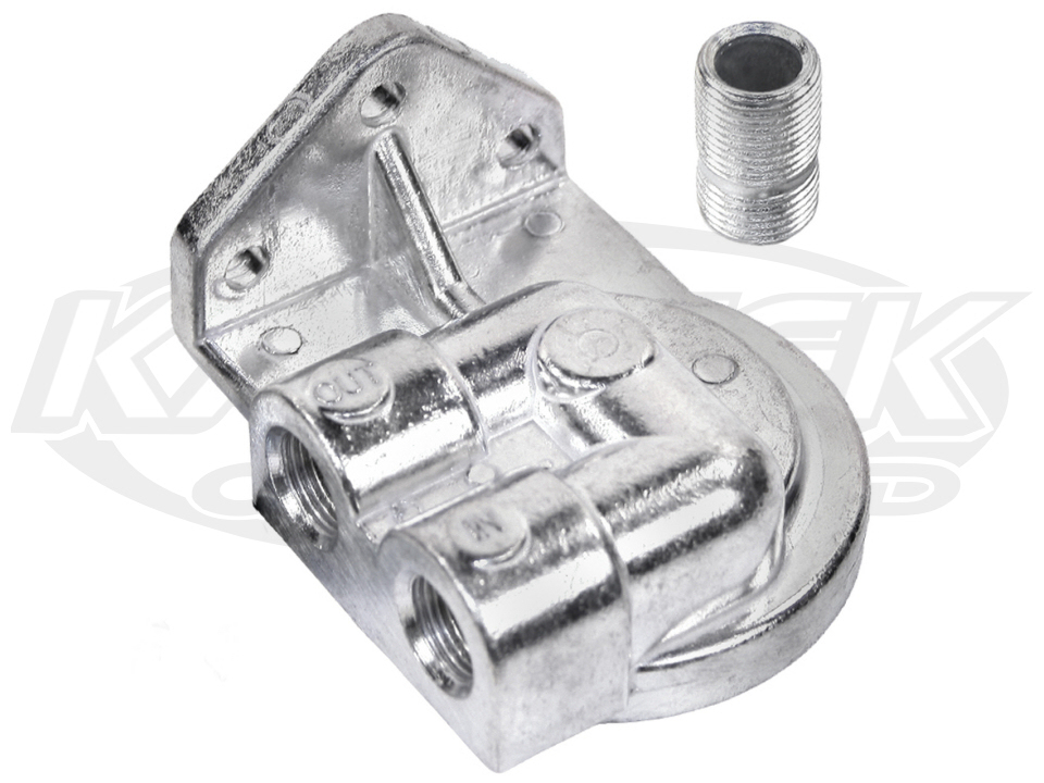 EMPI 00-9244-0 Remote Oil Filter Mount 3/8" NPT Ports Left For Fram HP1, K&N HP-3001, WIX 51515R