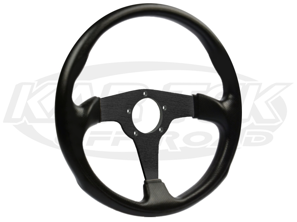 EMPI 13" 330mm Diameter Rally GT 5 Bolt Black Polyurethane Steering