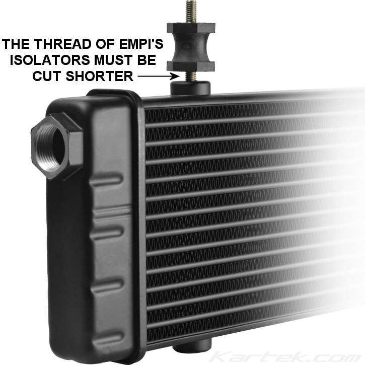 EMPI 92597 rubber vibration isolators on susa Setrab USA SLM slim series oil coolers
