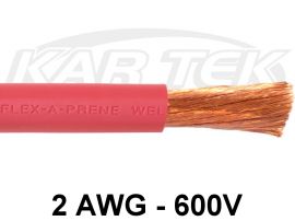 thumbnail image 2 of Direct Wire 25 Ft Red 1/0 AWG Welding & Battery Cable - Flex-A-Prene Made In USA 2 of 6