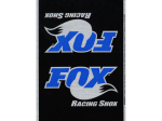 Fox Shocks 2.5" Pro Series Shock Blue Logo Reservoir Stickers With Black Background