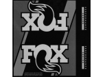 Fox Shocks 2.0" Performance Series Shock Silver Logo Reservoir Stickers With Black Background