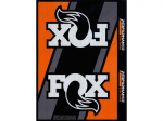 Fox Shocks Performance Elite Series 2.5" Shock Orange Logo Reservoir Stickers With Black Background