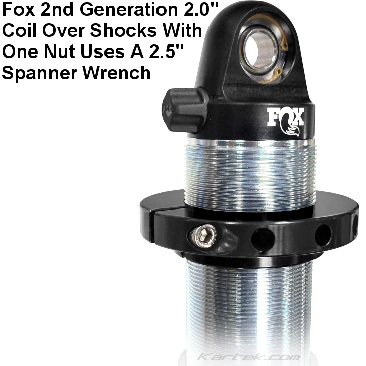 Fox 2 inch second generation coil-over shocks with one preload nut Fox 2 inch second generation coil-over shocks with one preload nut
