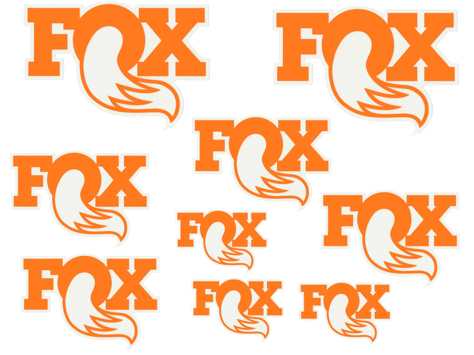 Fox Shocks 803-00-889 Die Cut Sticker Decal Assortment Orange