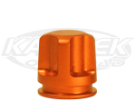 Fox 010-00-055-9 Orange Anodized Billet Aluminum Schrader Air Valve Cap Uses 029-03-014 O-Ring