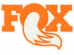 Fox Shocks 4-1/16" Tall 6-3/16" Wide Orange Logo Stickers With Clear Background