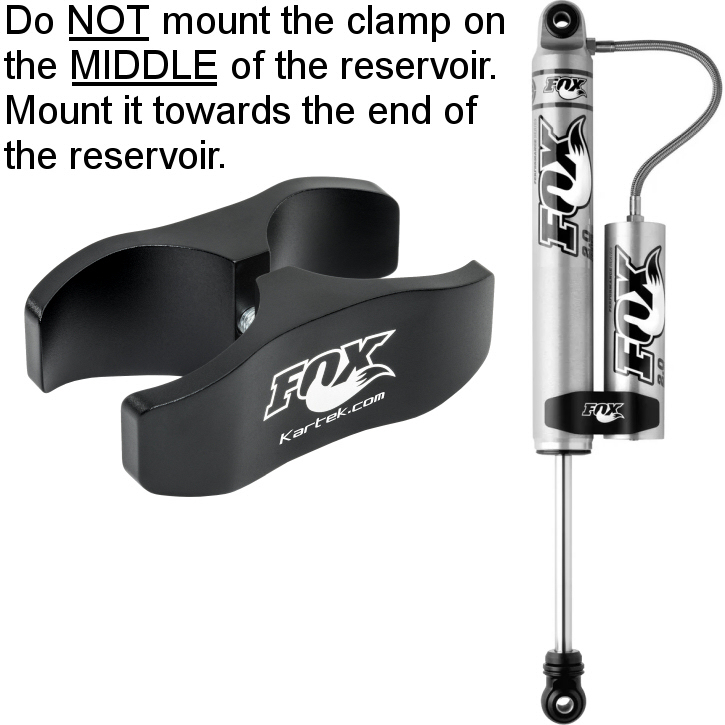 fox shocks 803-02-029 black anodized billet aluminum shock reservoir clamps without reducer inserts