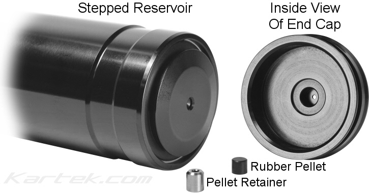 Fox UTV shocks stepped reservoir sleeve end cap rubber pellet and pellet retainer Fox UTV shocks stepped reservoir sleeve end cap rubber pellet and pellet retainer