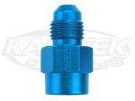 Fragola AN -3 Male To 1/8 NPT National Pipe Taper Thread Female Blue Aluminum Straight Adapter