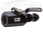 Fragola Black Anodized Aluminum AN -6 Male To 3/8" NPT Female Bulkhead Style Shut-Off Valve Petcock