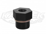 Fragola AN -6 ORB Black Anodized Aluminum 9/16"-18 Thread Male O-Ring Boss To 1/8" Female NPT