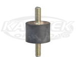 Cylindrical Rubber Vibration Isolating Mount 1/4"-20 Male To 1/4"-20 Male 1" Diameter 3/4" Tall