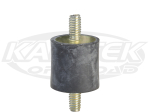 Cylindrical Rubber Vibration Isolating Mount 1/4"-20 Male To 1/4"-20 Male 1" Diameter 1" Tall