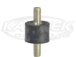 Cylindrical Rubber Vibration Isolating Mount 5/16"-18 Male To 5/16"-18 Male 1" Diameter 3/4" Tall