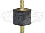 Cylindrical Rubber Vibration Isolating Mount 5/16"-18 Male To 5/16"-18 Male 1-1/4" Diameter 1" Tall