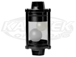 Harmon Racing Cells Black Anodized Fuel Discriminator and Rollover Valve AN -10 ORB Female In/Outlet