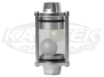 Harmon Racing Cells Clear Anodized Fuel Discriminator and Rollover Valve AN -10 ORB Female In/Outlet