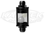 Harmon Racing Cells Black Anodized Fuel Discriminator and Rollover Valve AN -16 Male Inlet/Outlet