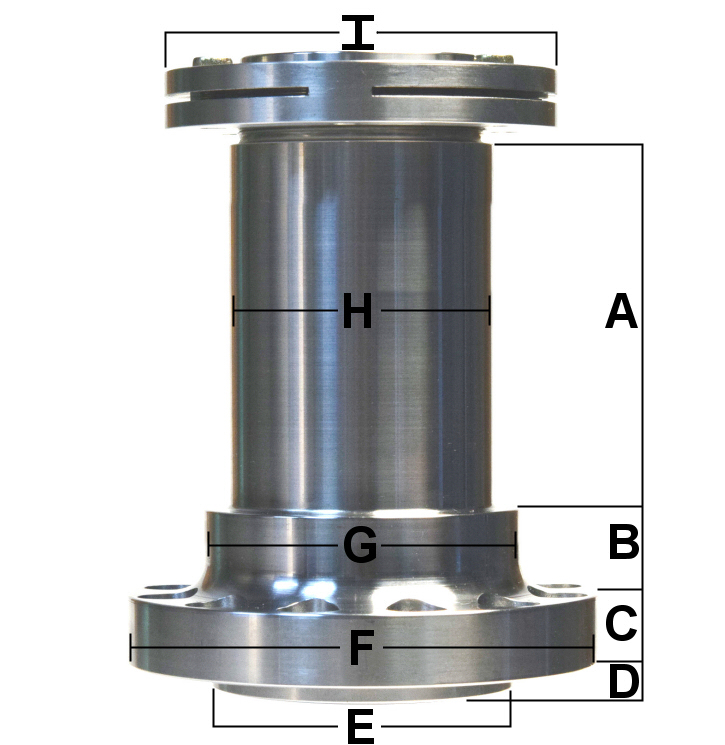 kartek offroad 2-1/2 inch hollow low profile bolt on spindle snouts twelve bolt pattern dimensions