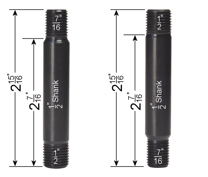 kartek offroad porsche 935 cv joint adapter studs 7/16 thread one side 1/2 thread on other side