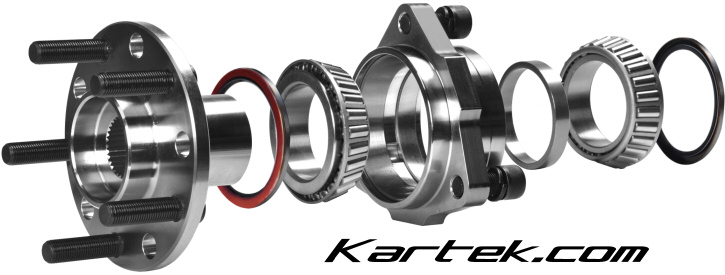 kartek offroad rebuildable tinken gm chevy chevrolet 33 spline midboard micro stub hub bearing assemblies