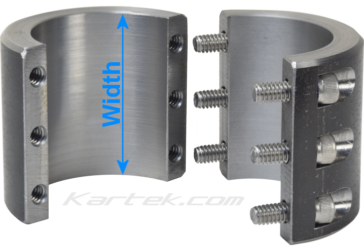 Kartek Off-Road heavy duty six bolt weldable clamps width Kartek Off-Road heavy duty six bolt weldable clamps width
