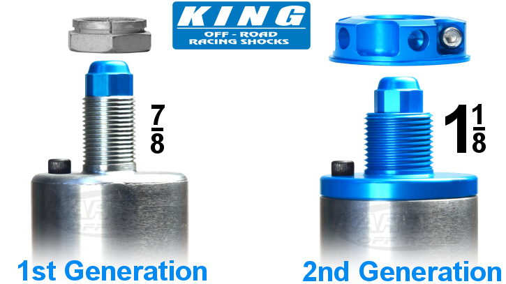 king shocks first generation versus second generation hydraulic bump stops