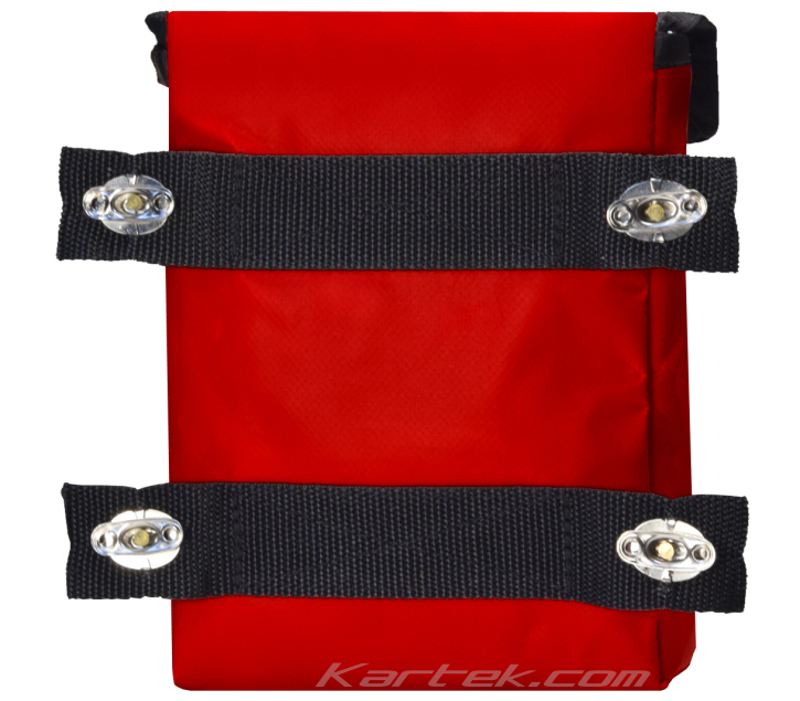 Mastercraft Safety 640121 small red bolt-on door bag with turn buckles twist locks Mastercraft Safety 640121 small red bolt-on door bag with turn buckles twist locks