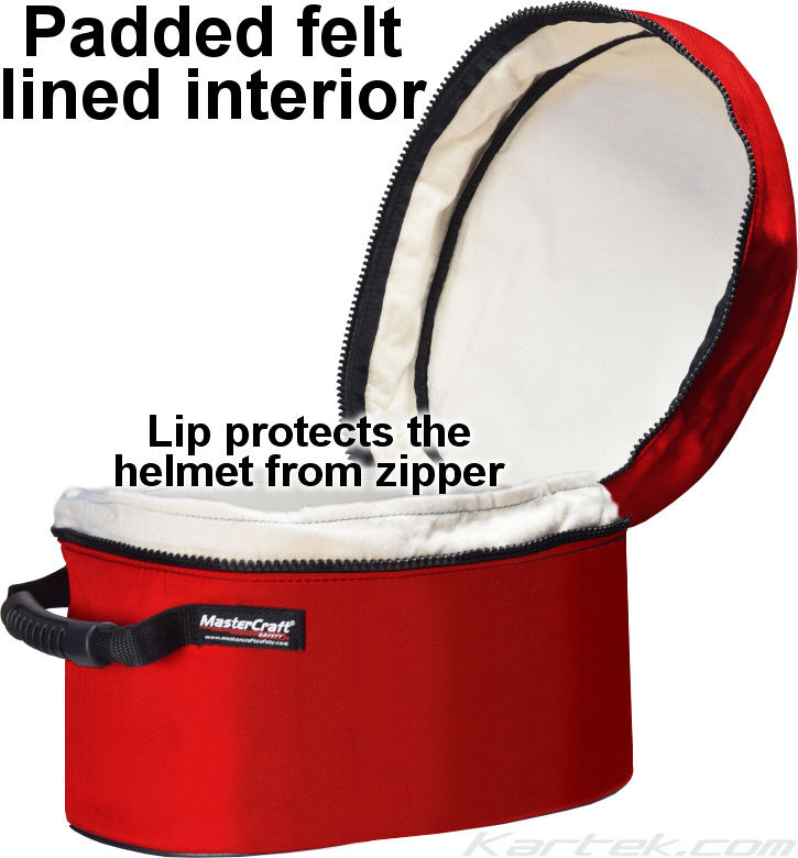 Mastercraft Safety 640146 clam shell style padded red helmets bags cases