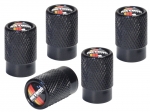 Method Race Wheels MH-VSC6 Black Classic Logo Anodized Aluminum Knurled Tire Valve Stem Caps 5 Pack