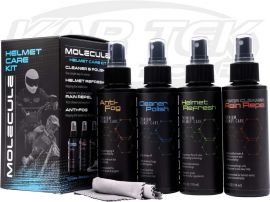 Molecule Sports MLHCK44 Helmet Care Kit Anti-Fog, Cleaner Detailer, Helmet Refresh, Rain Repellent