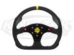 MOMO Mod. 30 GT Touring 12-5/8" - 320mm Dia +1/8" Dish D Shaped Blk Suede Steering Whl With Buttons