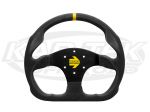 MOMO Mod. 30 GT Touring 12-5/8" - 320mm Diameter +1/8" Dish D Shaped Black Suede Steering Wheel